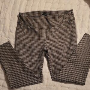 Zac & Rachel Black and Tan Checkered Leggings